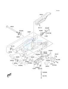 KLX 125 B [KLX125L] (B1-B3) [KLX125L] drawing SWINGARM-- B2_B3- -