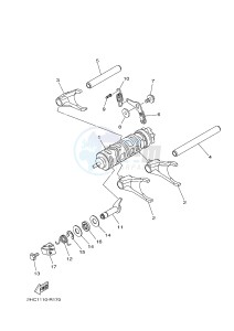 YXZ1000ES YXZ10YPSG YXZ1000R EPS SPECIAL EDITION (2HC1) drawing SHIFT CAM & FORK