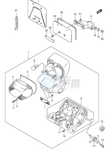 VL800 (E2) VOLUSIA drawing REAR COMBINATION LAMP (MODEL K4 K5)