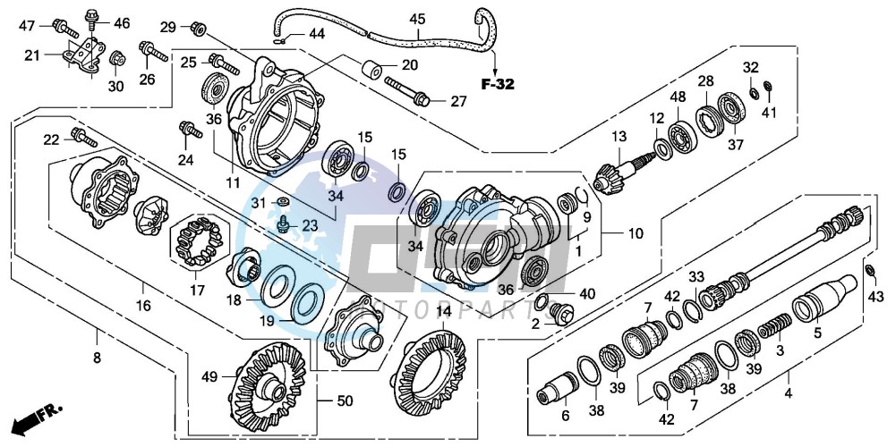 FRONT FINAL GEAR (TRX500FA1/2/3/4)