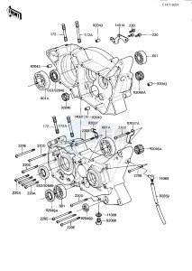 KDX 175 A [KDX175] (A2-A3) [KDX175] drawing CRANKCASE -- 81-82 A2_A3- -