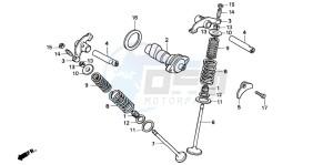 NX125 drawing CAMSHAFT/VALVE