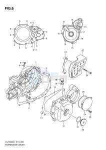 LT-Z400 (E19) drawing CRANKCASE COVER