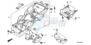 CBR1000RA9 France - (F / ABS CMF) drawing REAR FENDER (CBR1000RA)