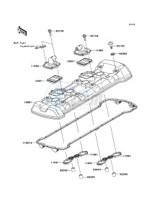 Z1000_ABS ZR1000ECFA FR XX (EU ME A(FRICA) drawing Cylinder Head Cover