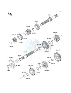 KLX 140 B (KLX140L MONSTER ENERGY) (B8F-B9FA) B8F drawing TRANSMISSION