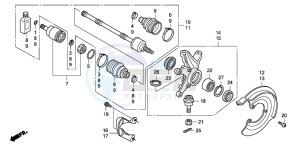 TRX420FE FOURTRAX ES drawing FRONT KNUCKLE (4WD)