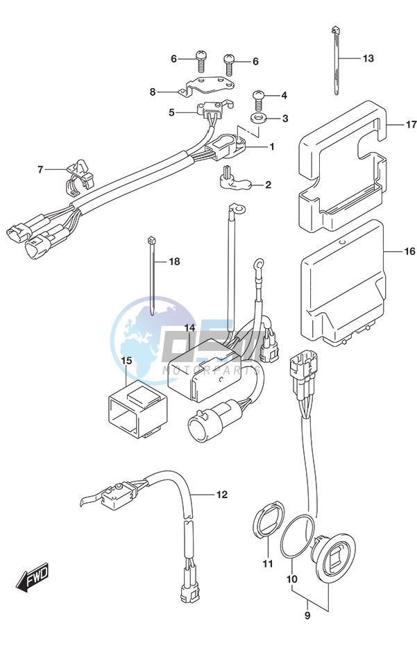 PTT Switch/Engine Control Unit