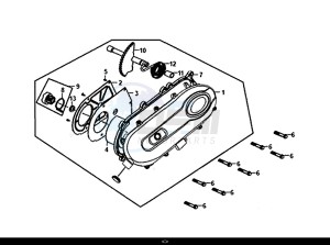 FIDDLE III 50 (XA05W5-EU) (L8-M0) drawing L. CRANK CASE COVER