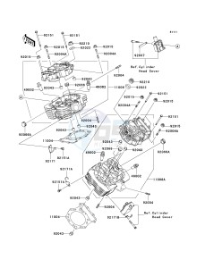 VN 1600 B [VULCAN 1600 MEAN STREAK] (B6F-B8FA) B8F drawing CYLINDER HEAD