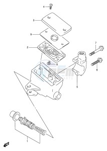 GSF600 (E2) Bandit drawing FRONT MASTER CYLINDER