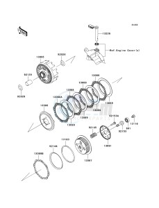 KLX 140 B (KLX140L MONSTER ENERGY) (B8F-B9FA) B8F drawing CLUTCH