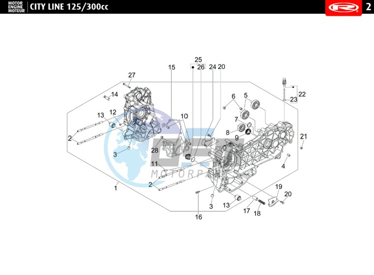 CRANKCASE  125 cc