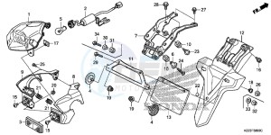 CRF250ME CRF250M UK - (E) drawing TAILLIGHT