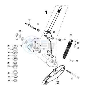 FIGHT LND FR drawing FRONT FORK / STEERINGHEAD