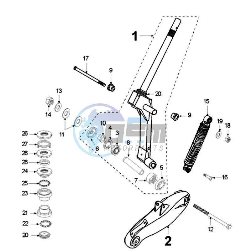 FRONT FORK / STEERINGHEAD