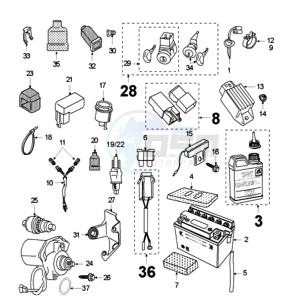 FOX LN A BE drawing ELECTRIC PART WITH PICKUP