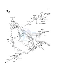 VN 1600A A[VULCAN 1600 CLASSIC] (A1-A3) [VULCAN 1600 CLASSIC] drawing ENGINE MOUNT-- A3- -