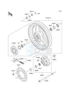 EX 500 D [NINJA 500R] (D6F-D9F) D8F drawing REAR WHEEL_CHAIN