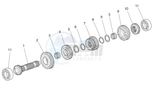 Griso S.E. 1200 8V drawing Primary gear shaft