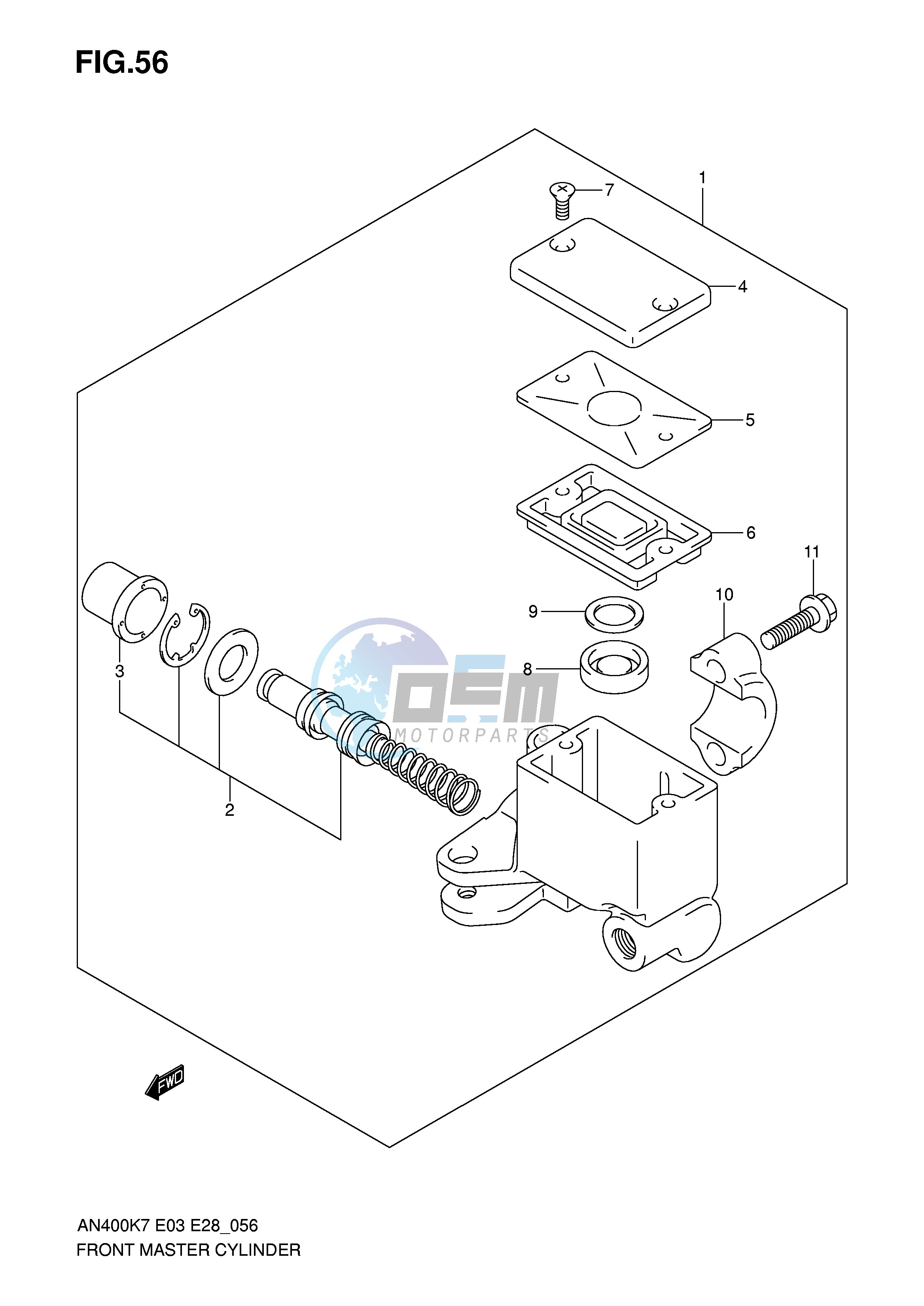 FRONT MASTER CYLINDER (MODEL K7)