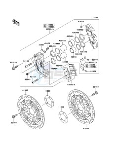 ZZR600 ZX600-E13H GB XX (EU ME A(FRICA) drawing Front Brake