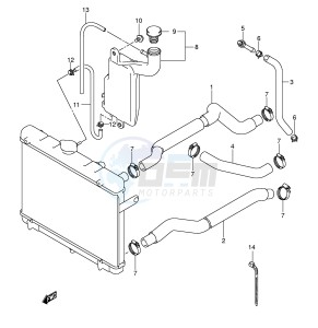 LT-A700X (E28-E33) drawing RADIATOR HOSE