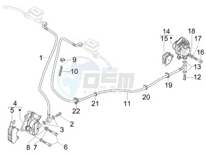 GTS 300 ie Super Sport drawing Brakes pipes - Calipers