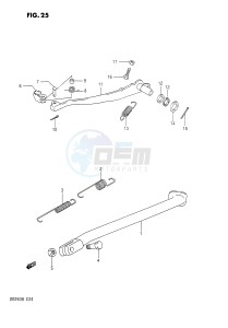 DR250 (E24) drawing STAND - REAR BRAKE