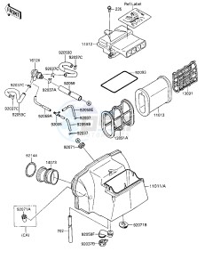 ZX 600 [NINJA 600R] (C3-C7) [NINJA 600R] drawing AIR CLEANER