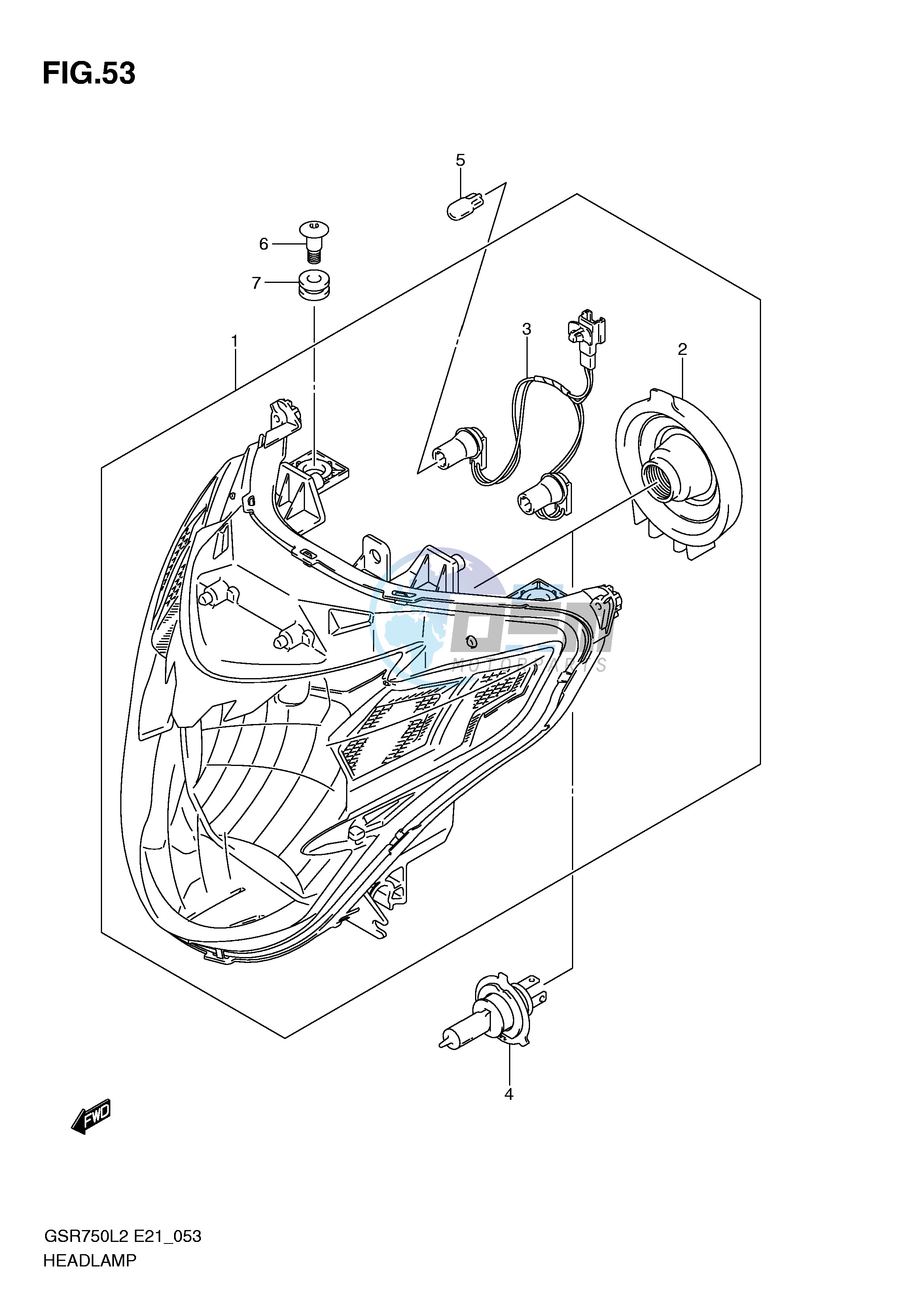 HEADLAMP (GSR750AL2 E21)