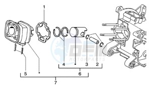 NRG 50 power purejet drawing Cylinder-piston-wrist pin assy