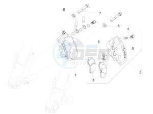 RSV4 1000 RR E4 ABS (NAFTA) drawing Front brake caliper