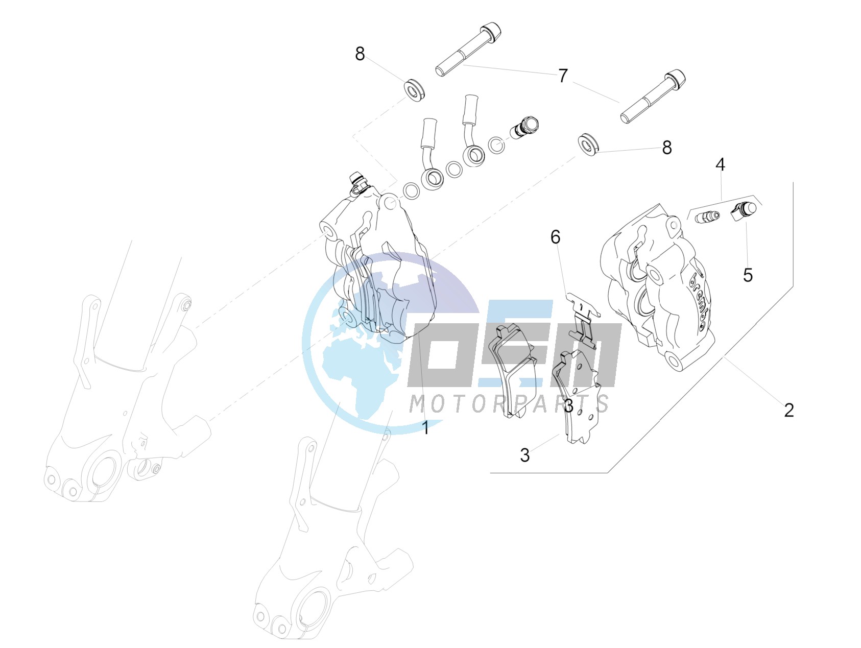 Front brake caliper