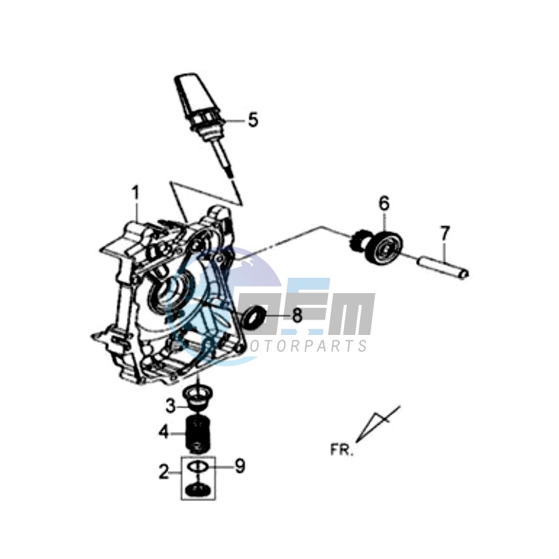 CRANKCASE RIGHT / START MOTOR