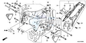 VFR1200FB drawing FRAME BODY