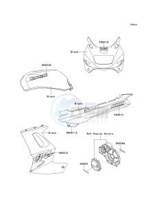 ZX 1100 E [GPZ 1100] (E1-E3) [GPZ 1100] drawing DECALS -- BLACK- --- ZX1100-E2- -