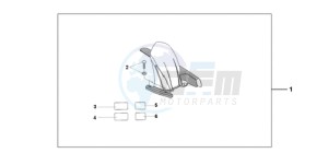 CB600F9 Spain - (SP) drawing KIT HUGGER SE