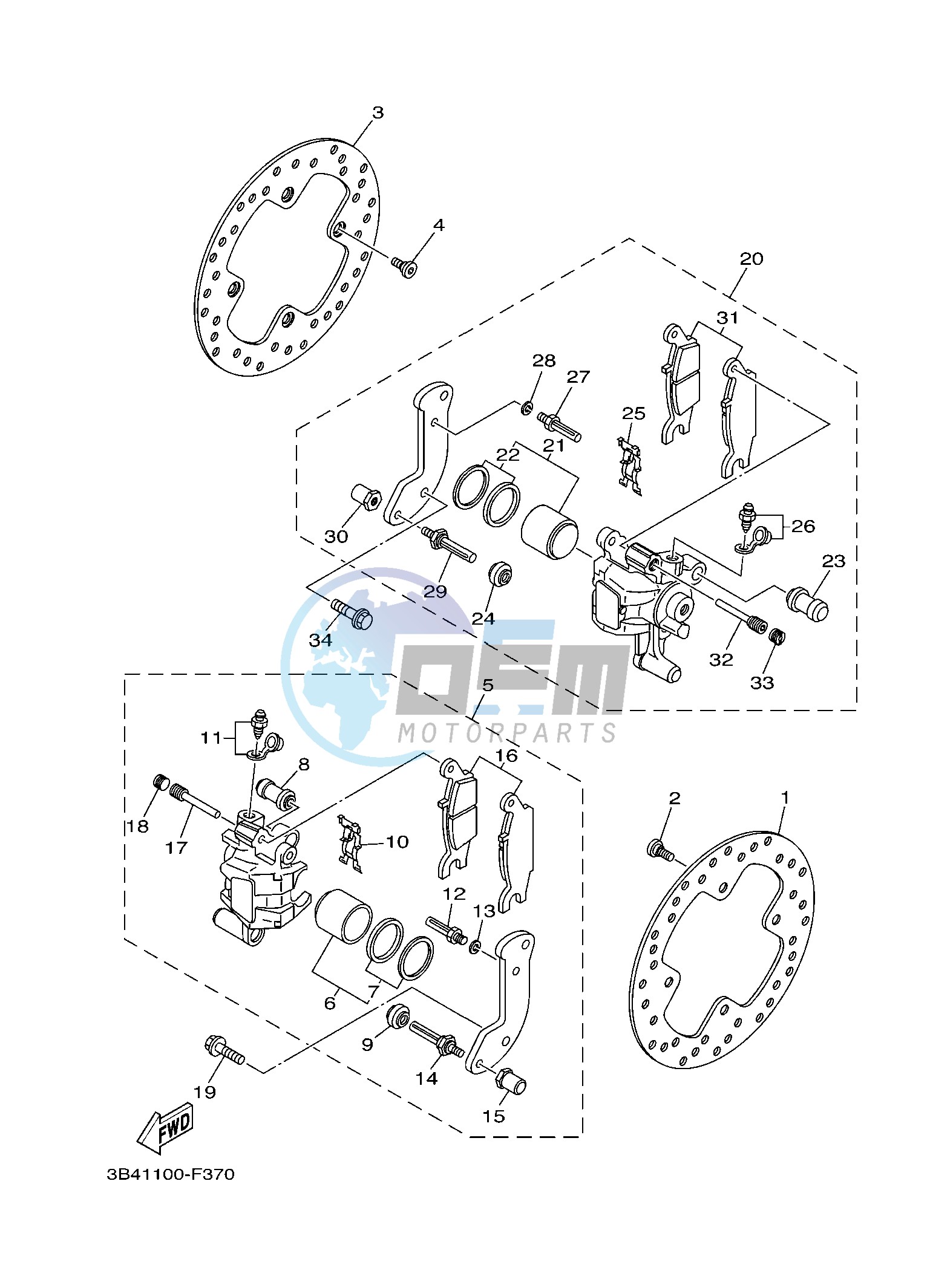 REAR BRAKE CALIPER