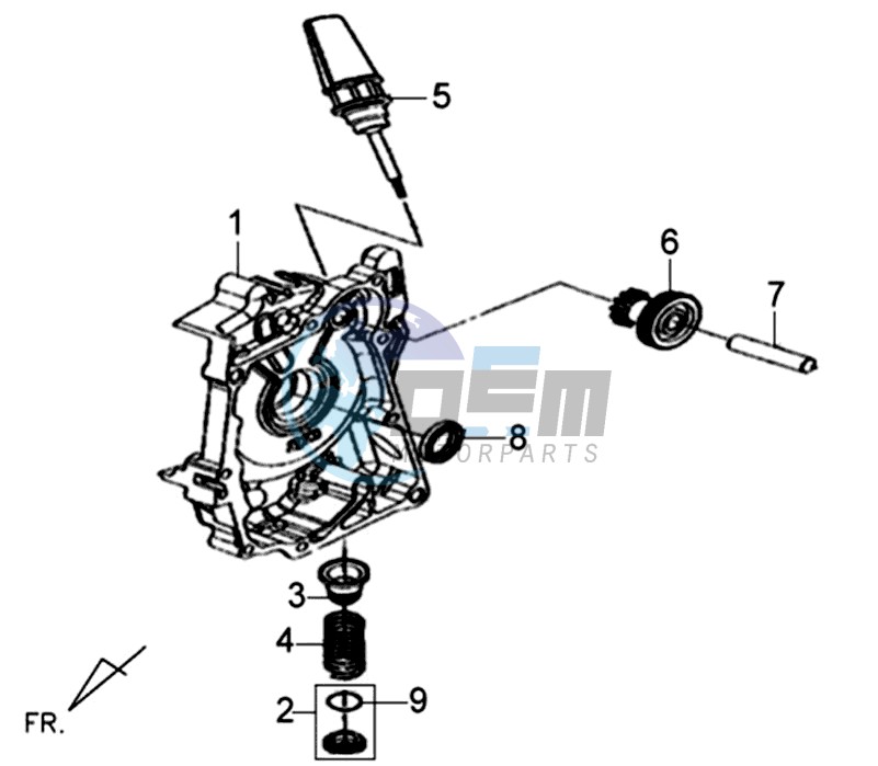 CRANKCASE RIGHT / START MOTOR