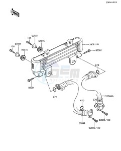 ZX 1100 A [GPZ] (A1-A2) [GPZ] drawing OIL COOLER