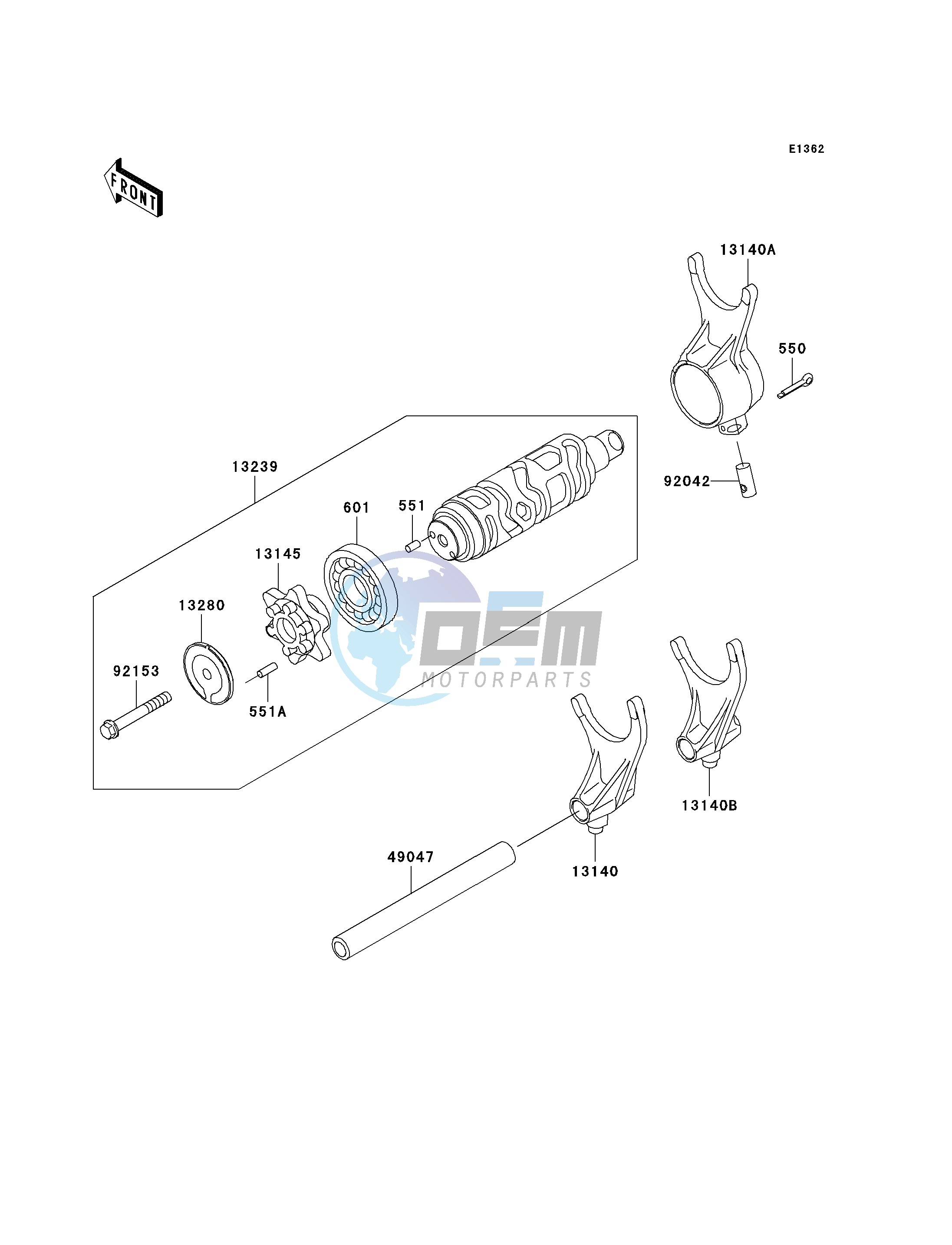 GEAR CHANGE DRUM_SHIFT FORK-- S- -