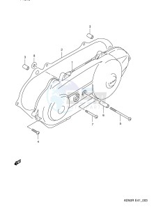 AD50 (E41) drawing CRANKCASE LEFT COVER