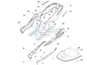 Fly 50 4T 4V USA (EMEA) drawing Side cover - Spoiler