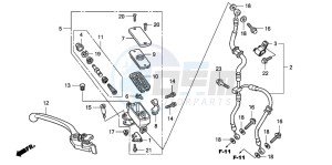 CBF1000S drawing FR. BRAKE MASTER CYLINDER (CBF1000)