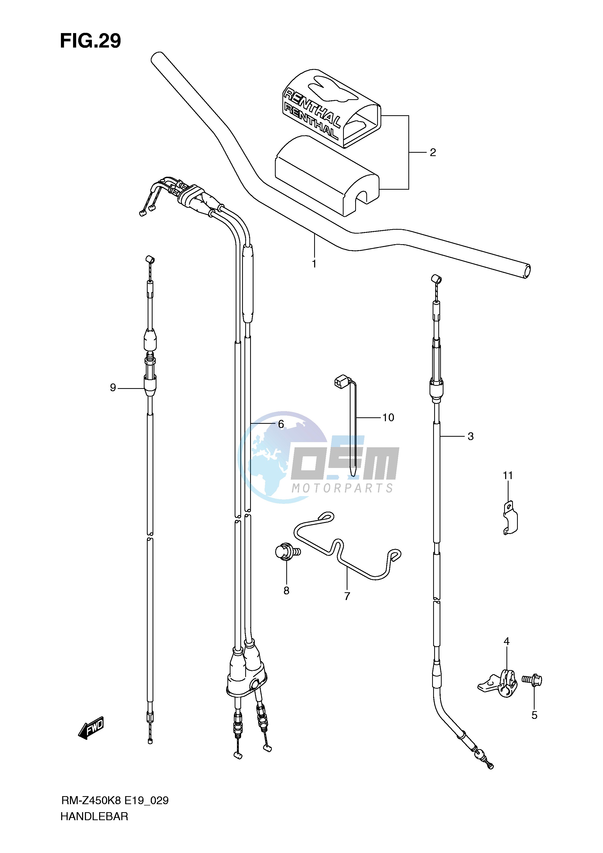 HANDLEBAR (RM-Z450K8 K9 L0)