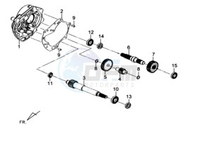 MIO 50 SPORT 25 KMH drawing CRANKCASE - DRIVE SHAFT