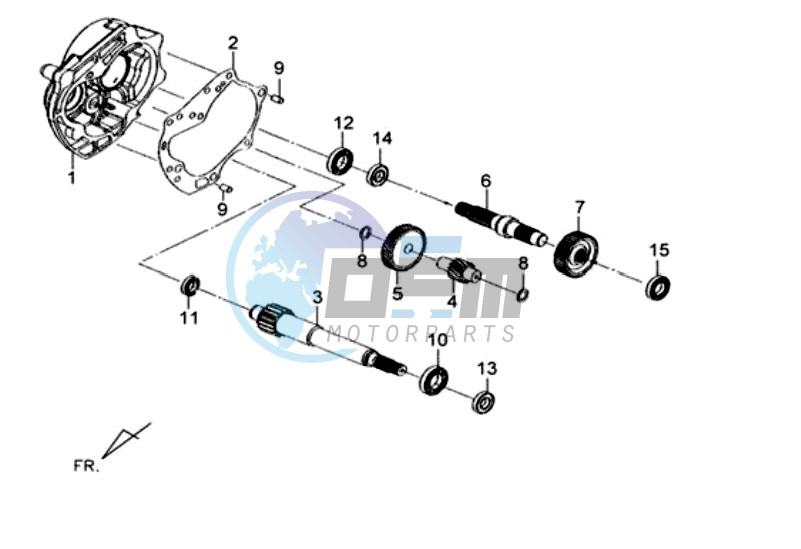 CRANKCASE - DRIVE SHAFT