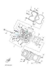 WR125R (22BB 22BB 22BB) drawing CYLINDER HEAD