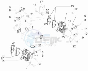 Beverly 125 drawing Brakes hose  - Calipers